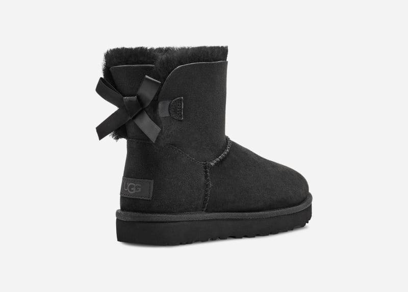 UGG® Mini Bailey Bow II Boot for Women in Black, Size 7, Suede