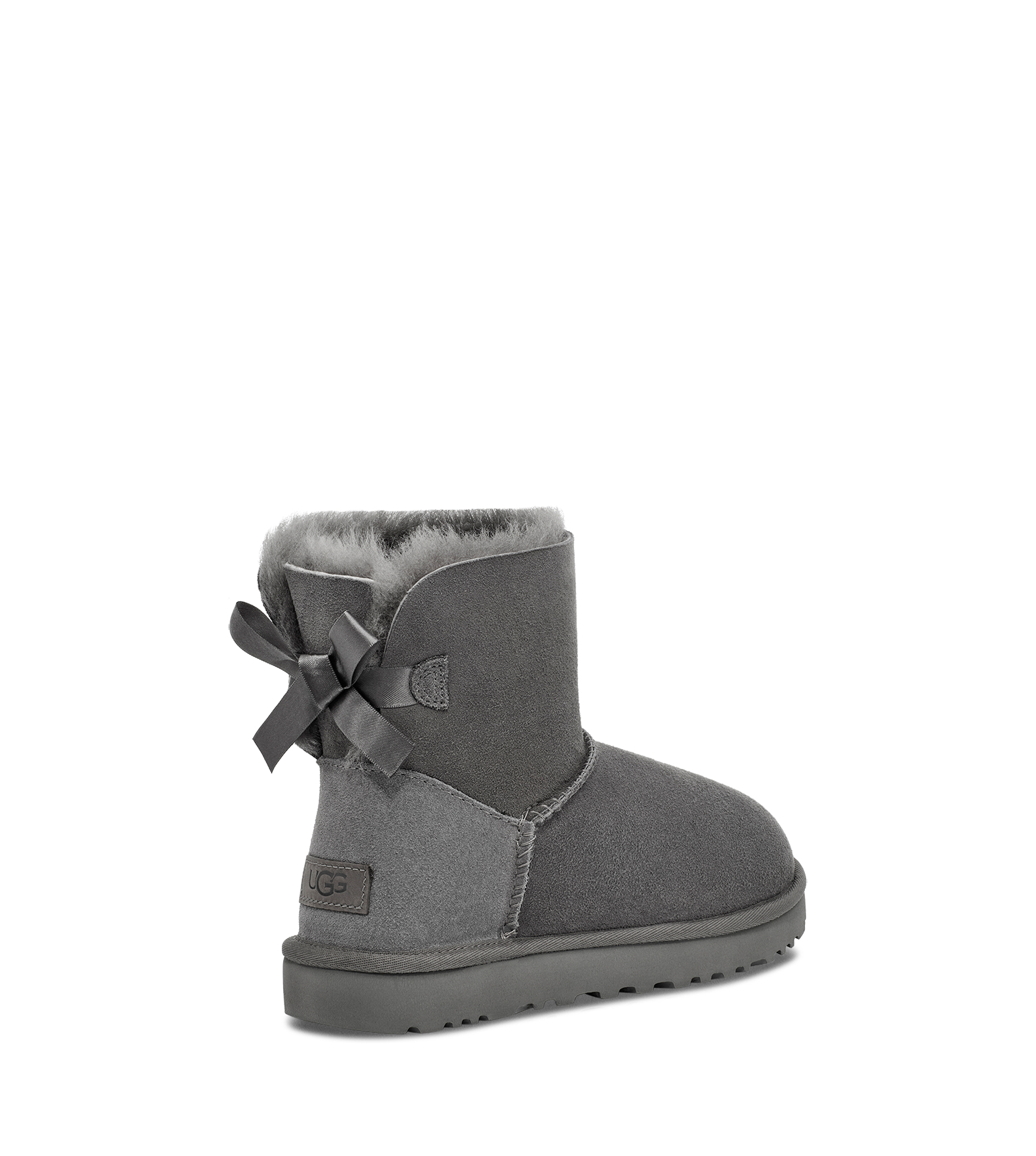 UGG® Mini Bailey Bow II Boot for Women in Grey, Size 9, Suede