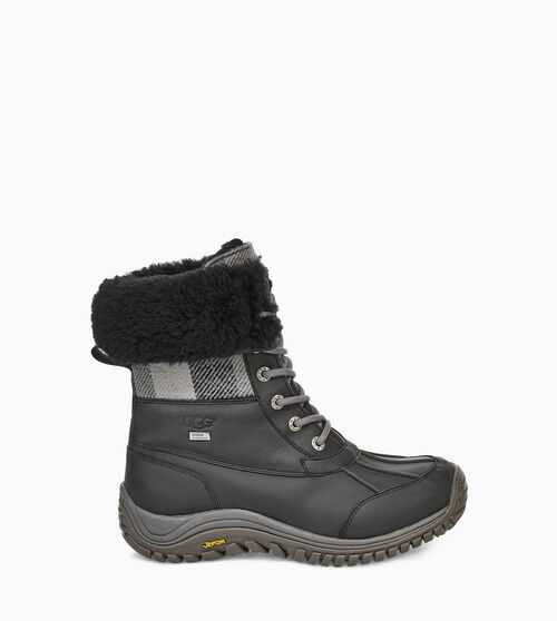 UGG Adirondack Boot II Plaid in Black, Size 4
