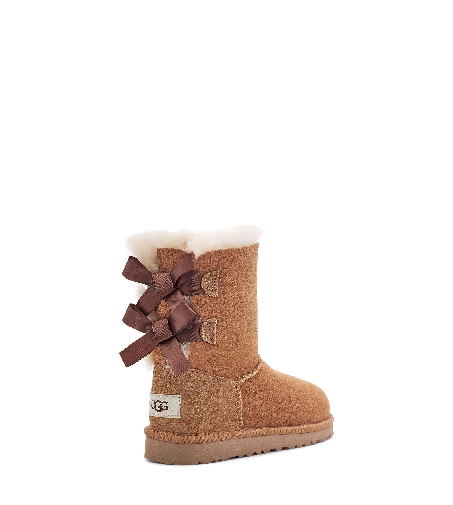 UGG® Bailey Bow II Boot for Kids in Brown, Size 13K, Twinface/Polyester/Wool