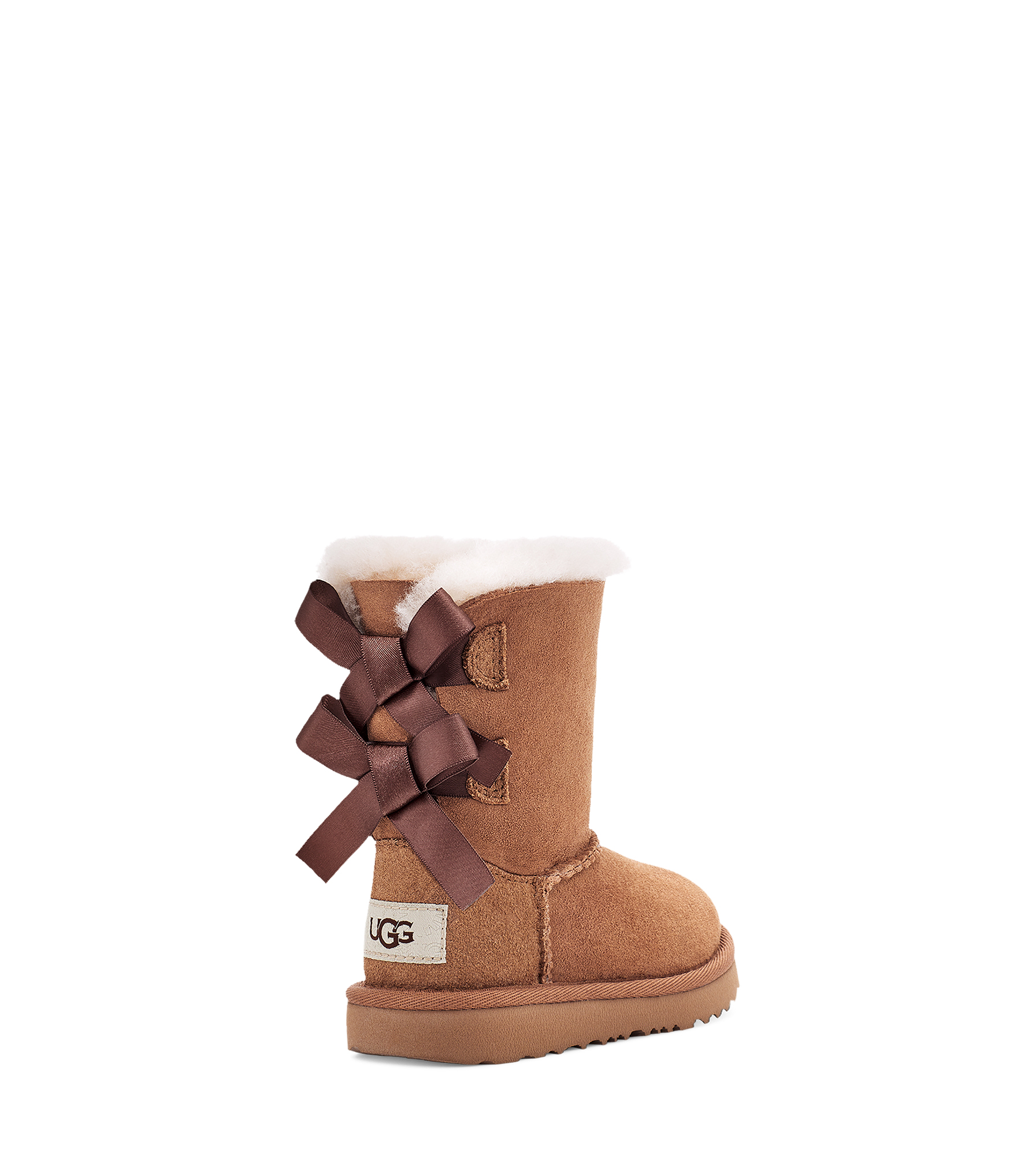 UGG® Bailey Bow II Boot for Kids in Brown, Size 5, Twinface/Polyester/Wool