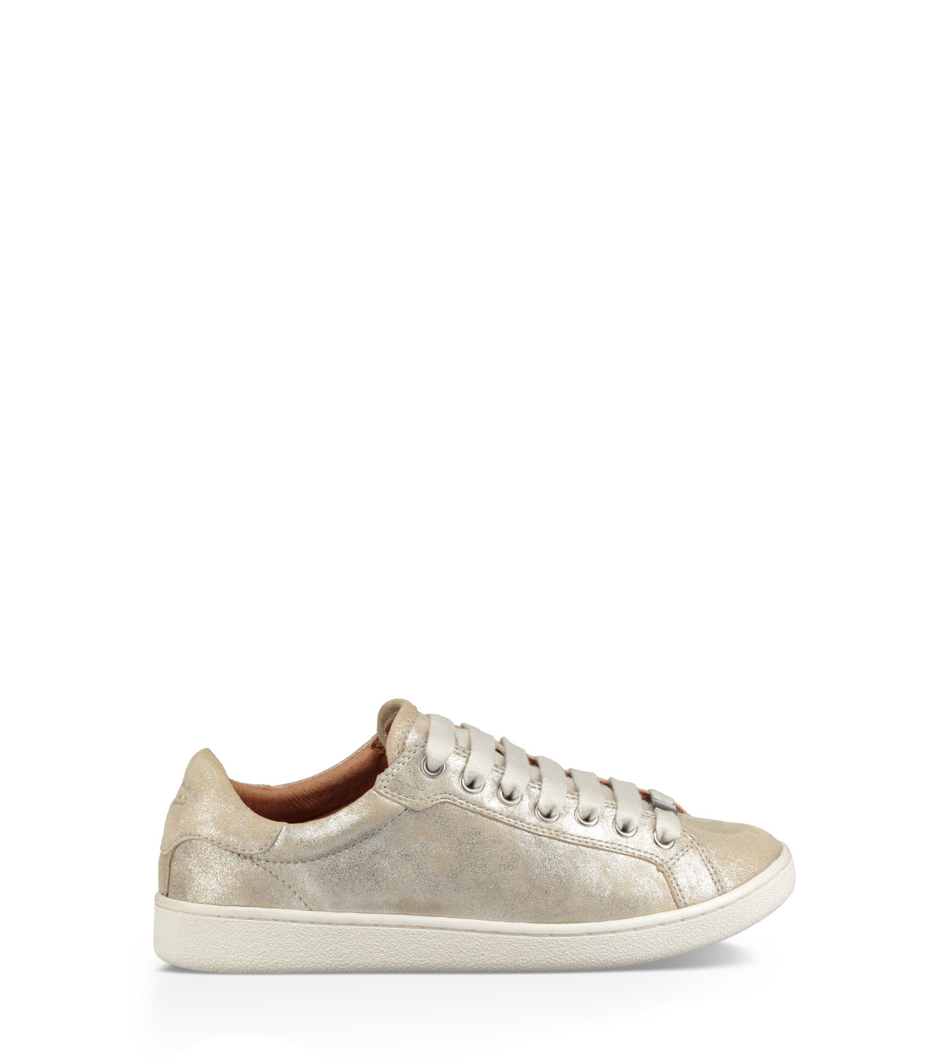 UGG Milo Stardust Lace Up Trainers for Women in Silver, Size 3, Suede