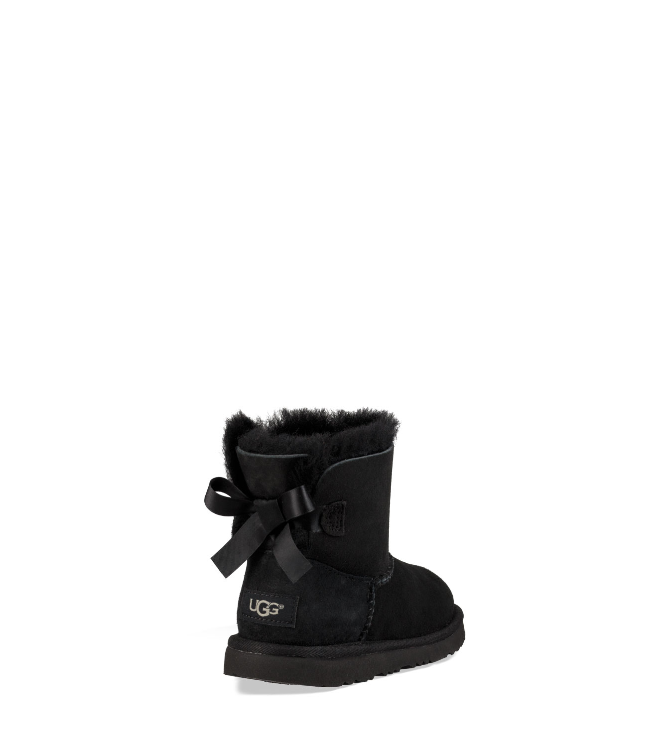 UGG® Mini Bailey Bow II Boot for Kids in Black, Size 2, Twinface/Polyester/Wool