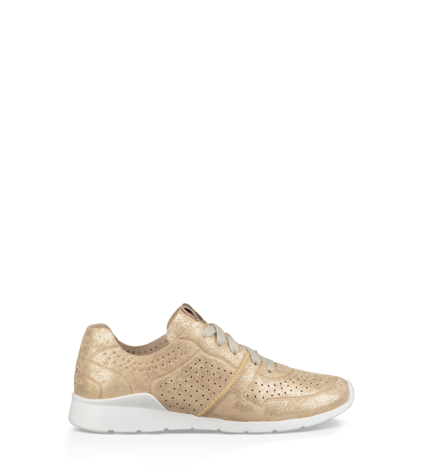 UGG Tye Stardust Trainer for Women in Gold, Size 6, Leather/Suede