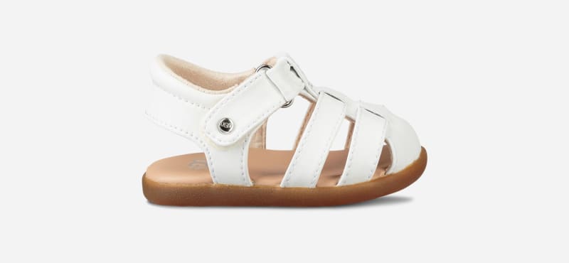 UGG® Kolding Sandal for Kids in White, Size 6, Faux Leather/Polyester