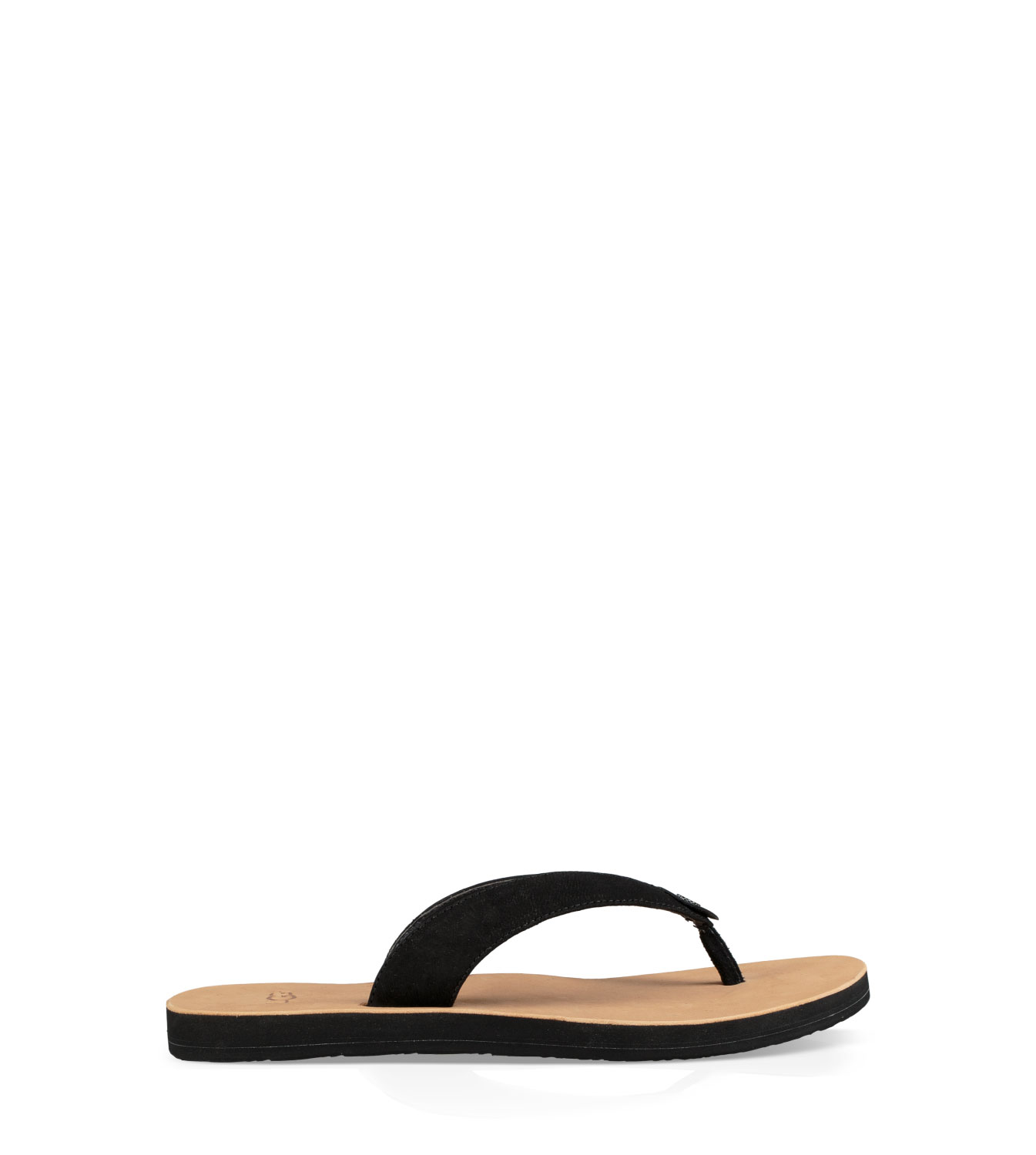 UGG Tawney Flip Flop for Women in Black, Size 3, Leather/Suede