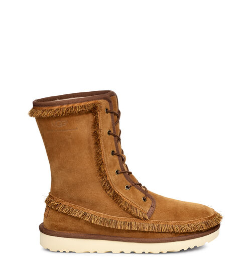 UGG Men's Riki Lace Boot in Chestnut, Size 12, Shearling