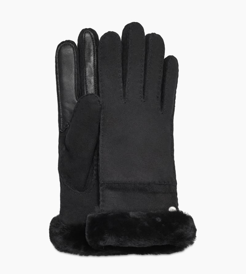 UGG® Seamed Tech Glove for Women in Black, Size Medium, Shearling