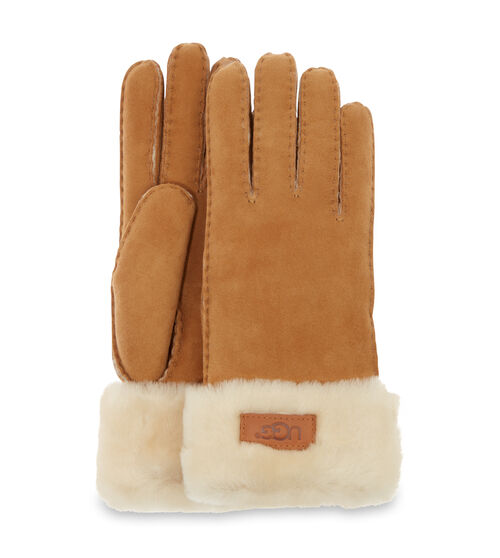 UGG® Turn Cuff Glove for Women in Brown, Size Large, Shearling