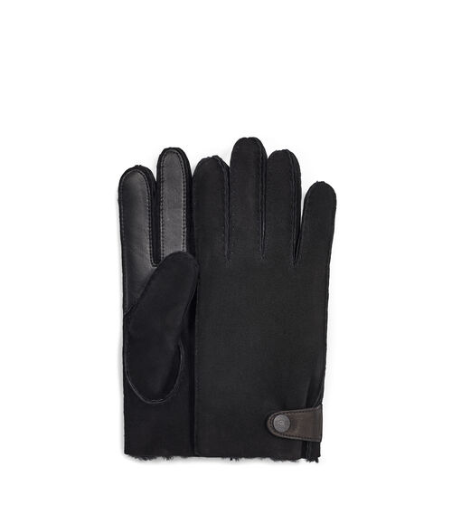 UGG Men's Sheepskin Side Tab Tech Glove in Black, Size Large, Shearling