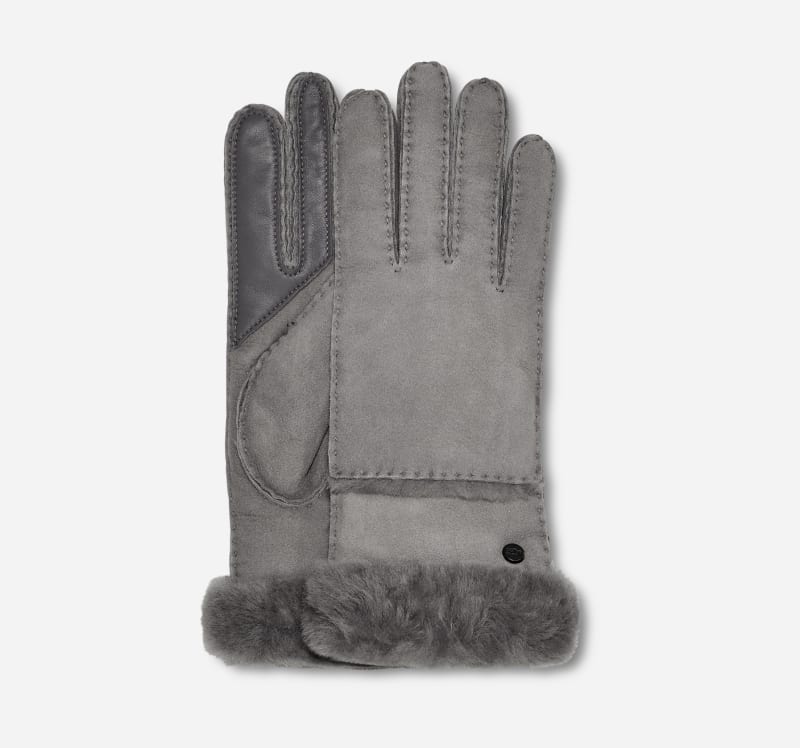 UGG® Seamed Tech Glove for Women in Grey, Size Large, Shearling