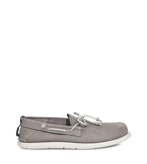UGG Men's Beach Moc Slip-On Boat Shoes in Seal, Size 6, Leather