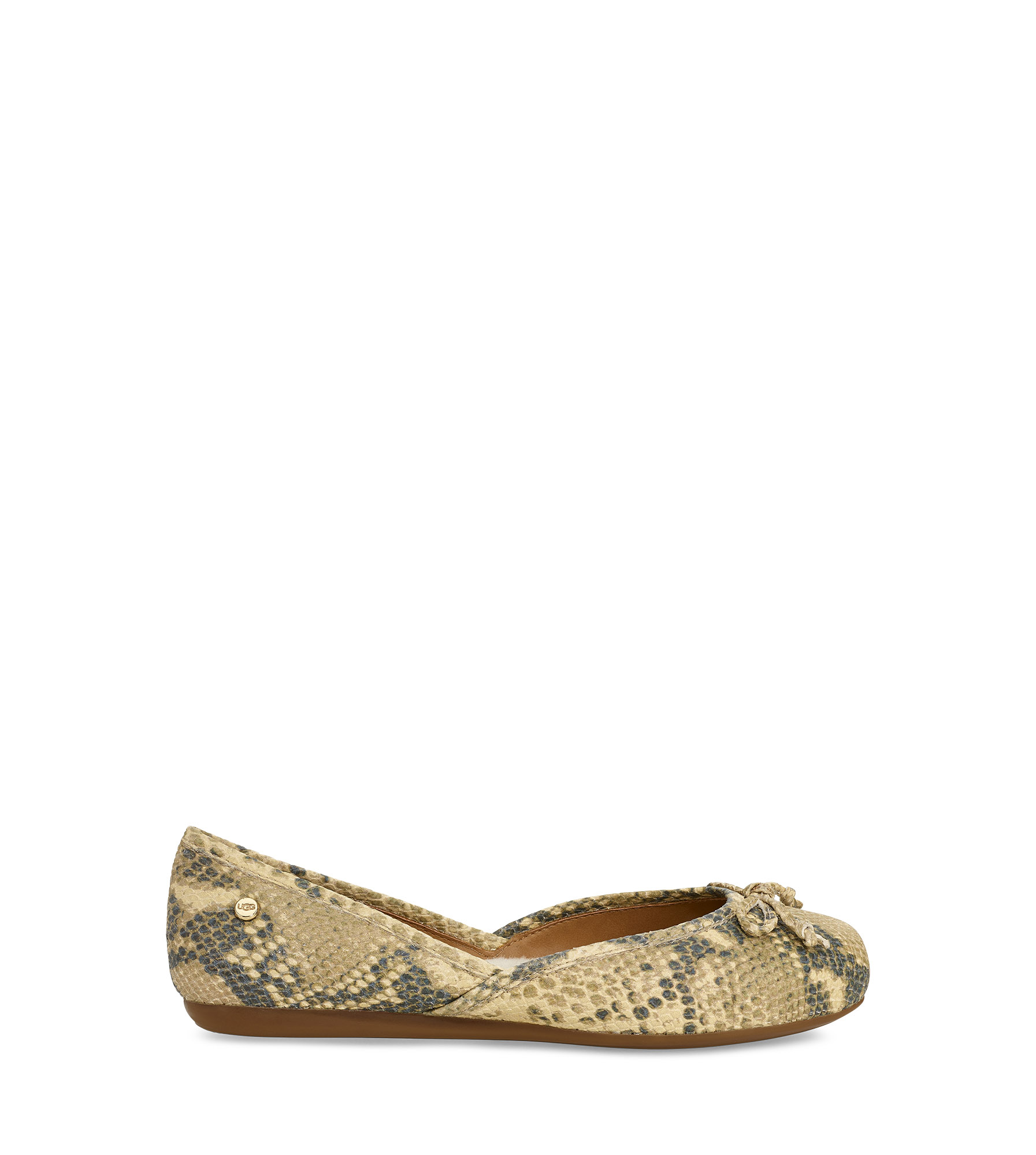 UGG Lena Exotic Slip On for Women in Natural, Size 8, Leather