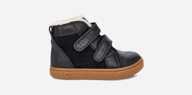 UGG® Rennon II Trainer for Kids in Black, Size 11, Leather