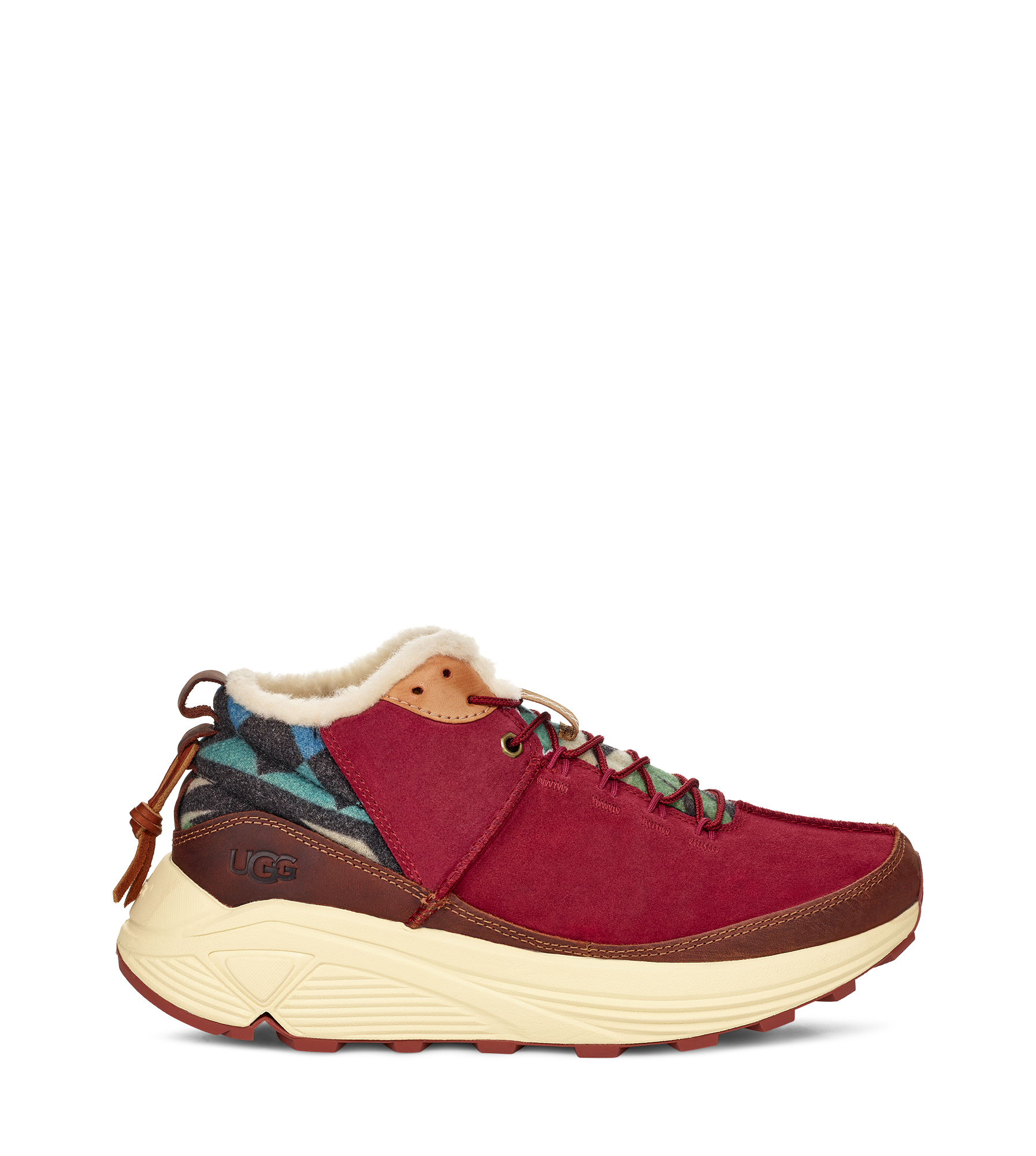 UGG Miwo High Sierra Trainer for Men in Biking Red, Size 7, Suede