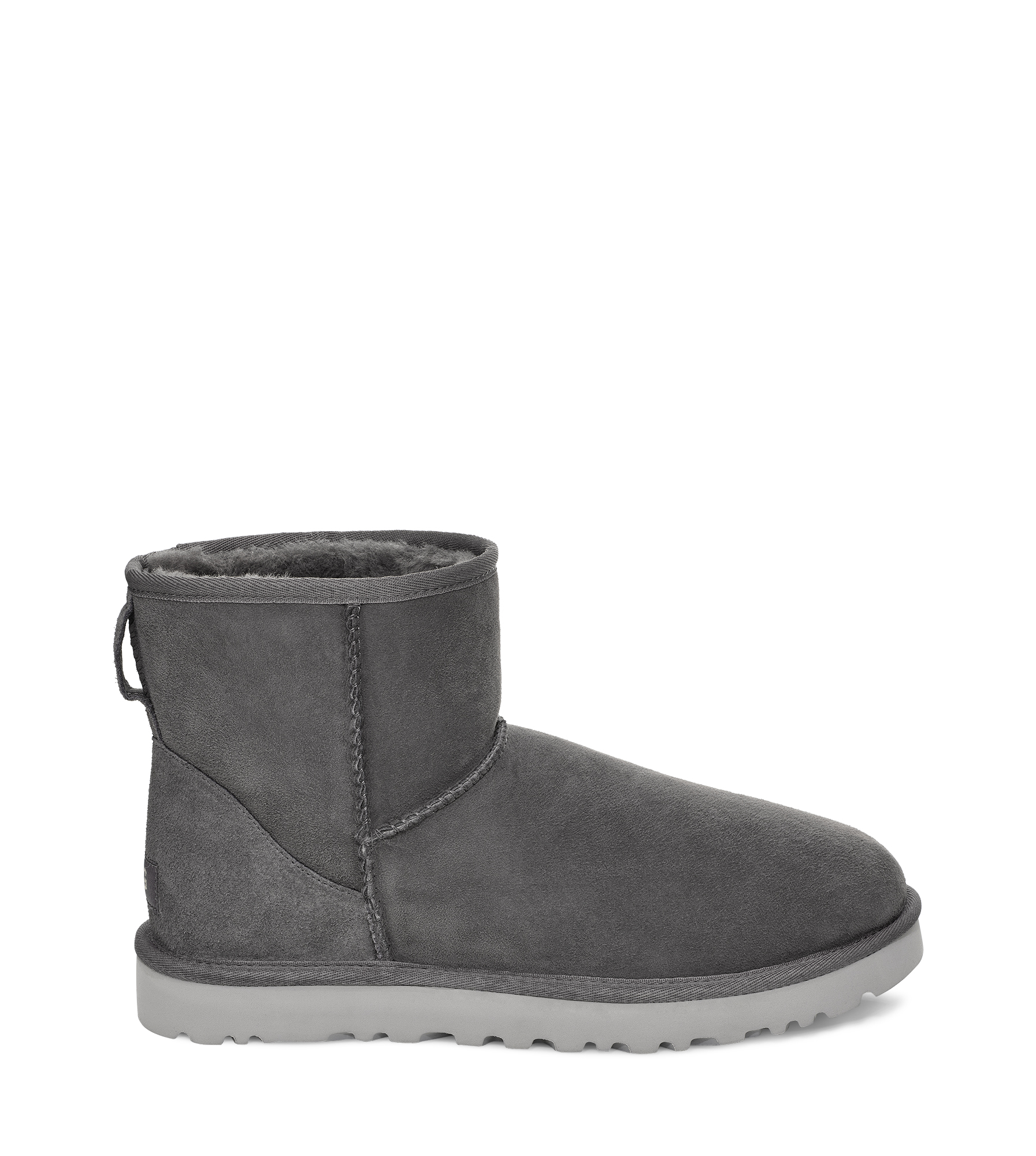 UGG® Classic Mini Boot for Men in Grey, Size 9, Leather/Shearling/Suede