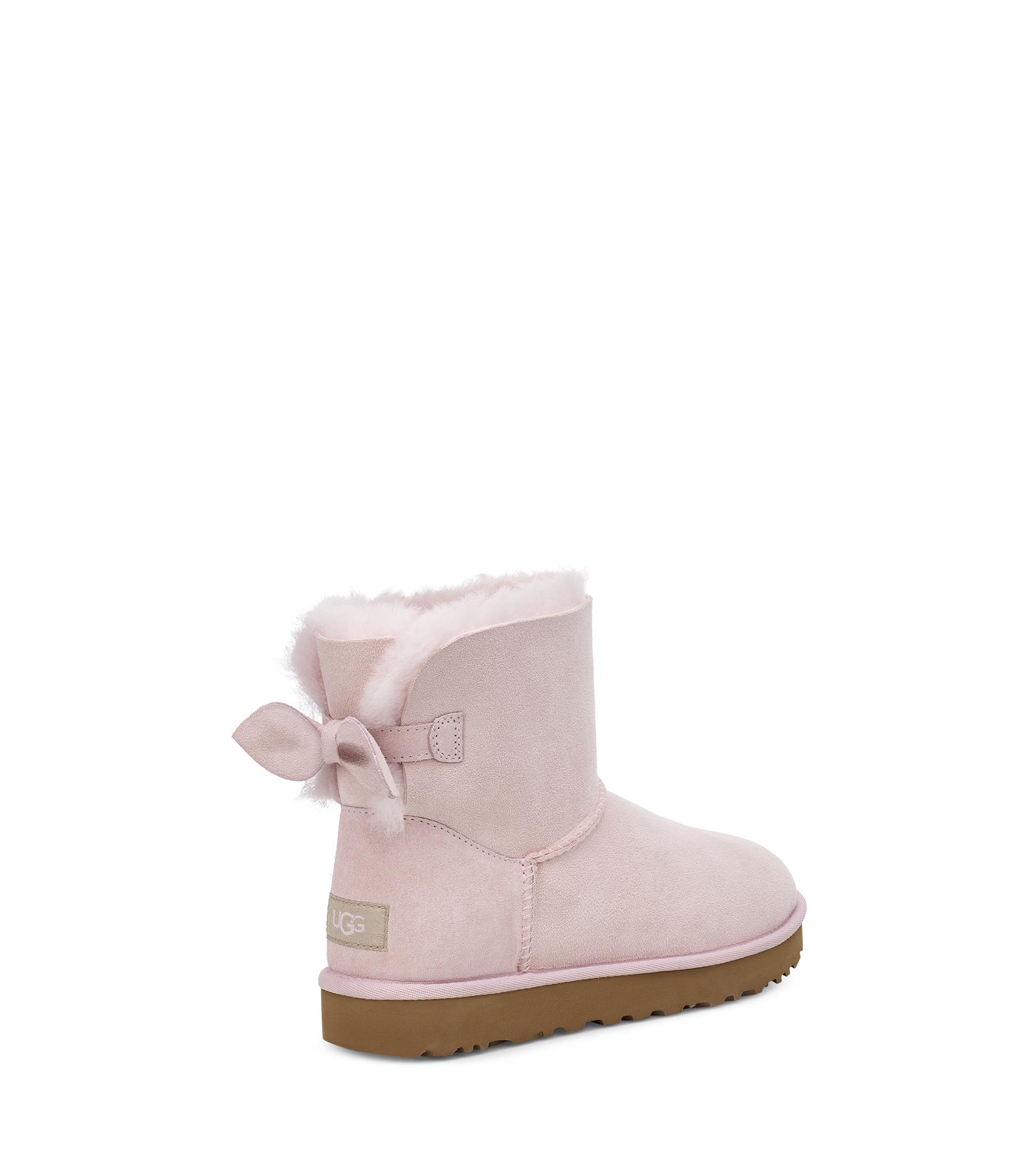 UGG Suede Mini Bow Boot for Women in Pink, Size 4