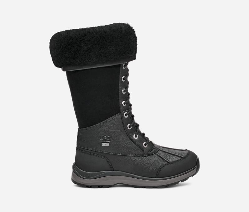 UGG® Adirondack III Tall Boot for Women in Black, Size 8, Leather