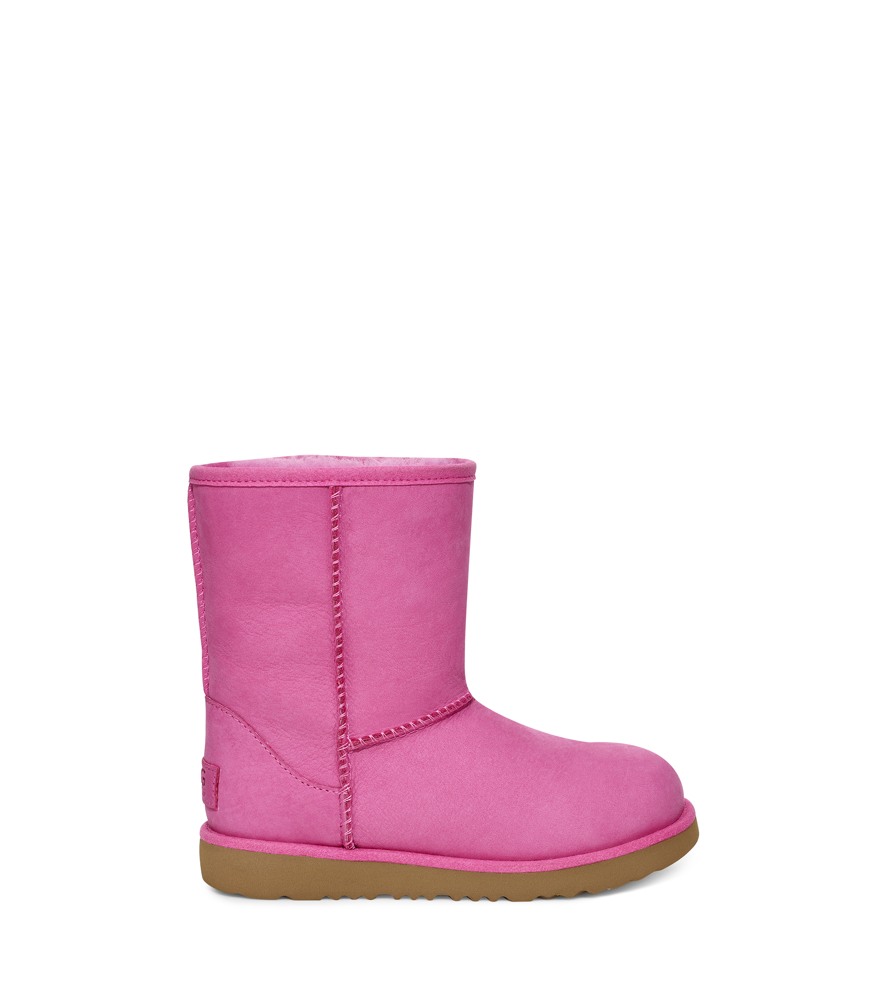 UGG Classic Short Weather Boot for Kids in Pink, Size 13, Leather