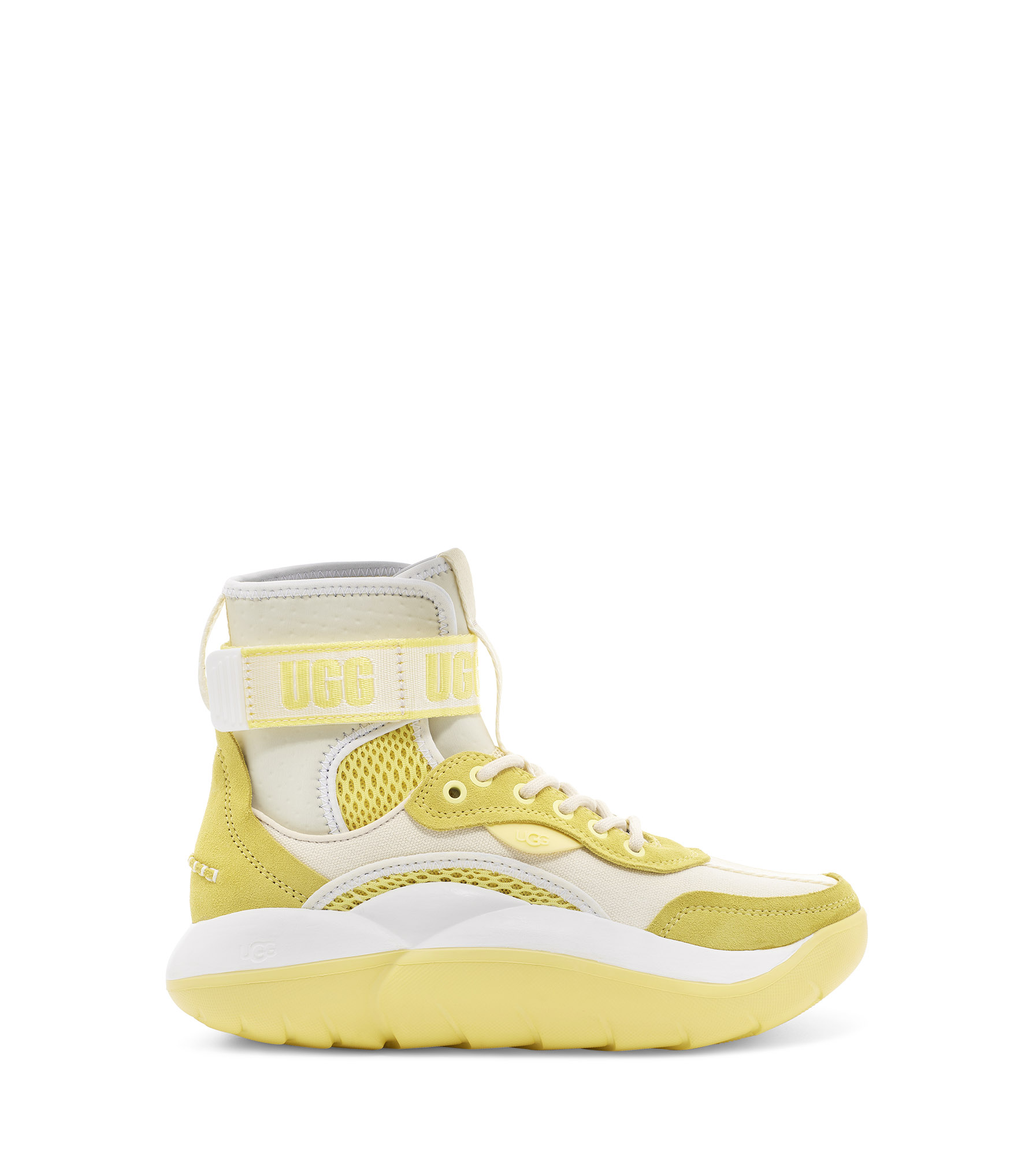 UGG LA Cloud Hi Trainer for Women in Margarita/White/Sea Salt, Size 5, Canvas
