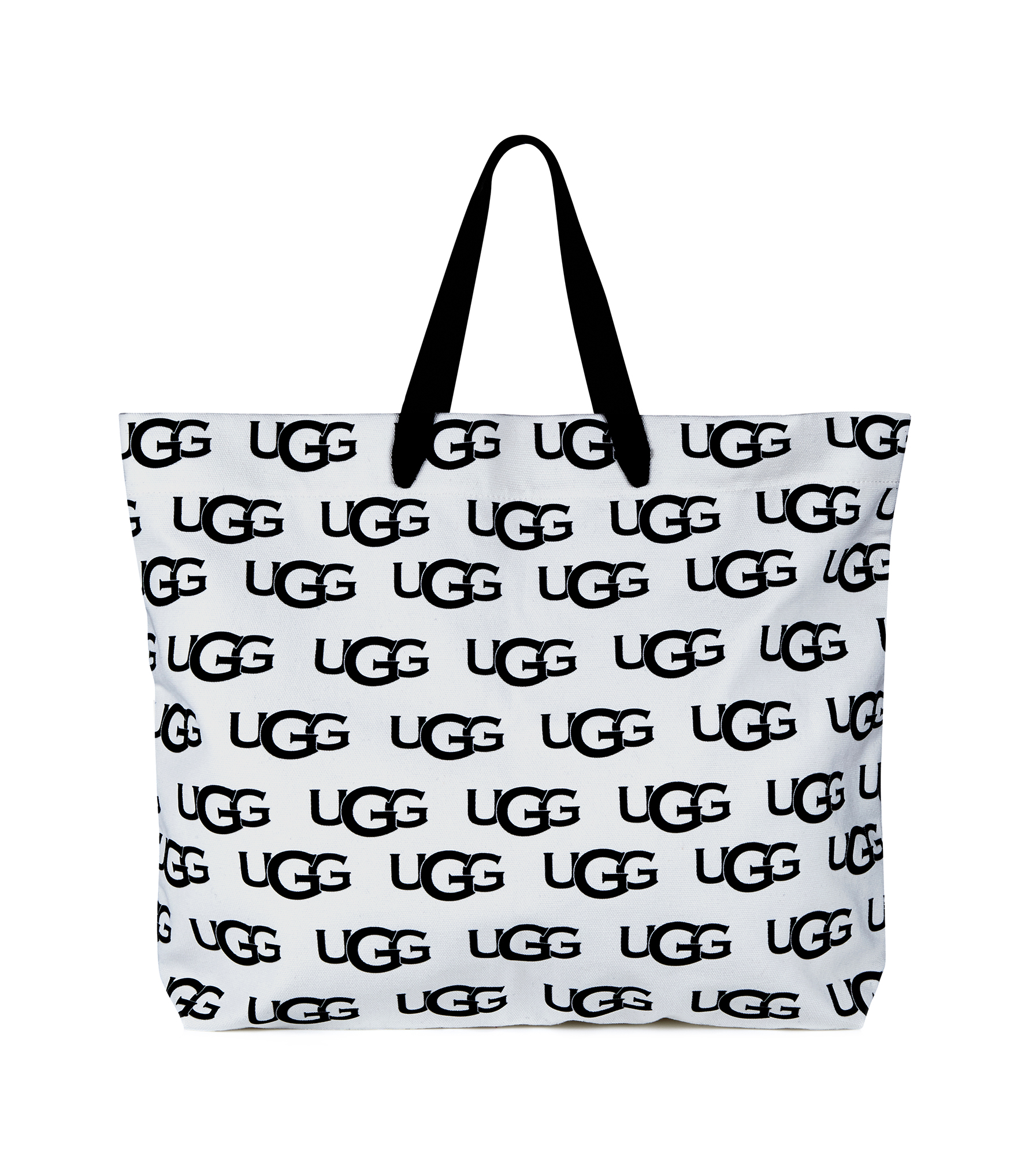 UGG Canvas Logo Tote Bag for Women in White, Size O/S