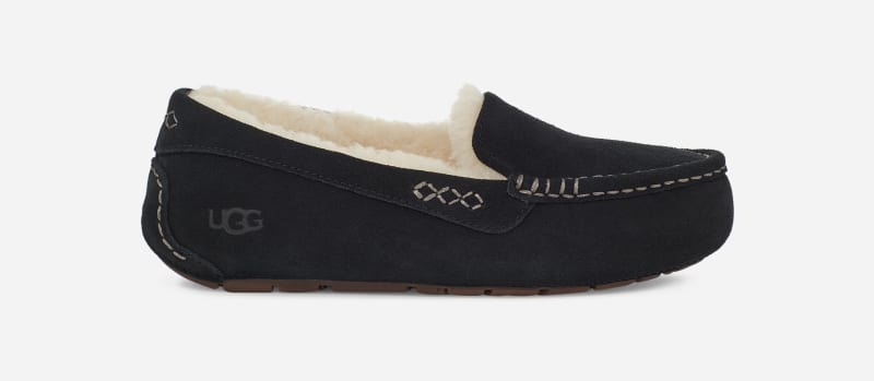 UGG® Ansley Slipper for Women in Black, Size 4, Suede/Wool