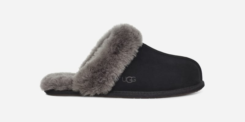 UGG® Scuffette II Slipper for Women in Black/Grey, Size 8, Suede/Polyester