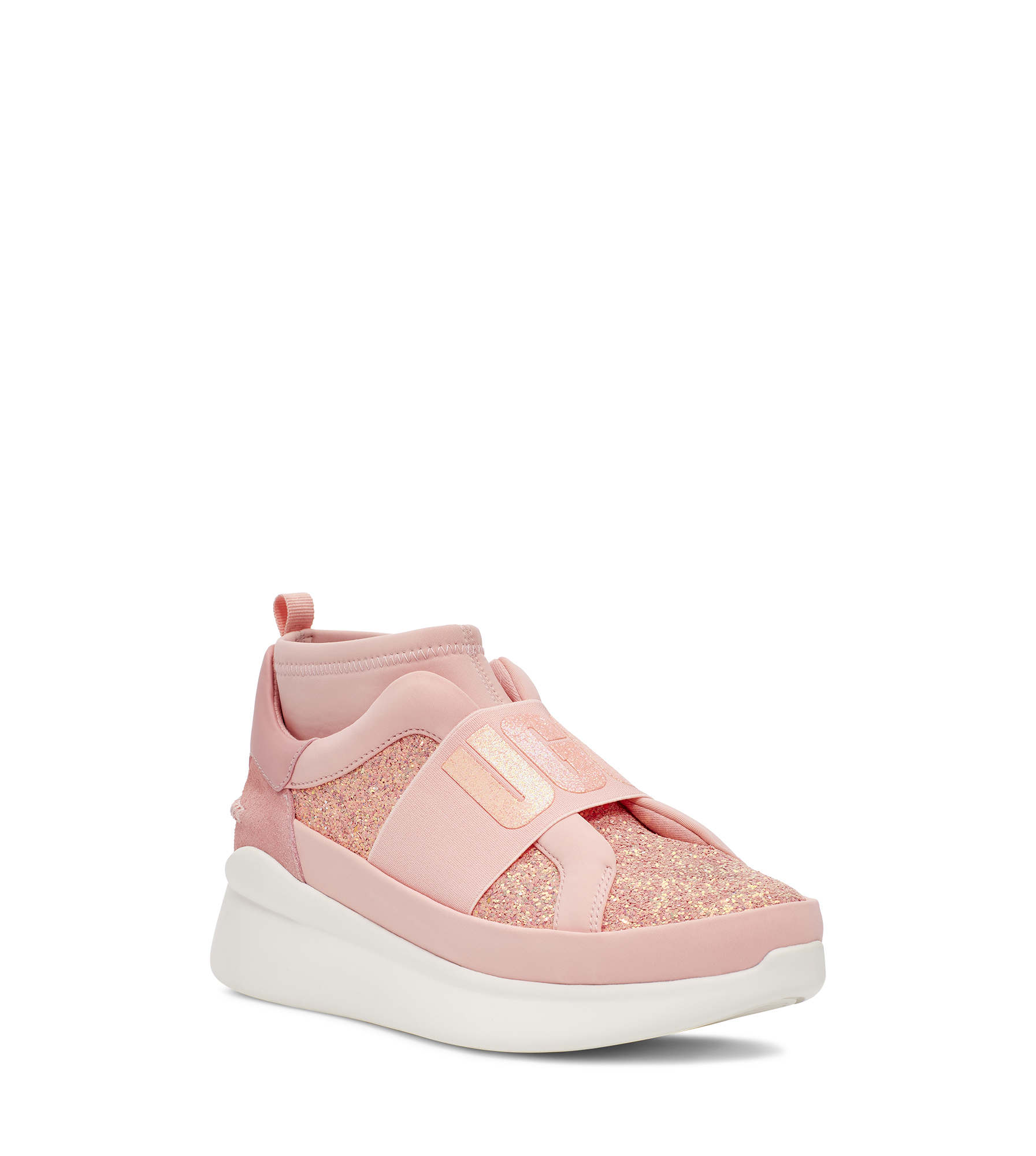 UGG Neutra Chunky Glitter Trainer for Women in Pink, Size 6, Textile