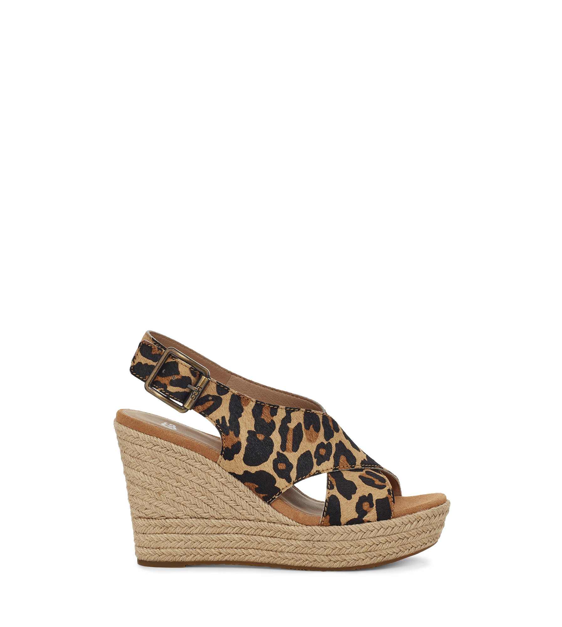UGG Harlow Leopard Wedge for Women in Leopard Print, Size 6, Suede