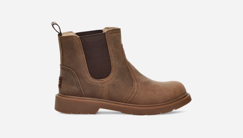 UGG® Bolden Weather Boot for Kids in Brown, Size 1, Leather