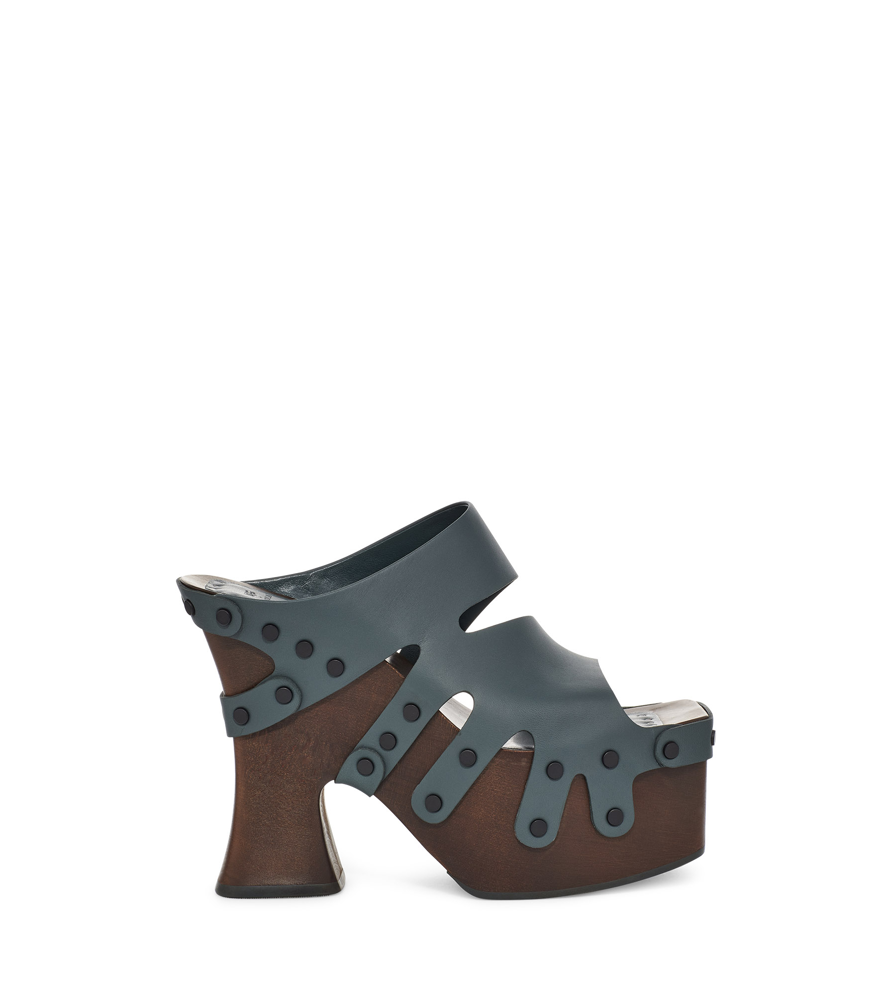 UGG x Eckhaus Latta Squid Platform for Women in Brown/Grey, Size 7, Leather
