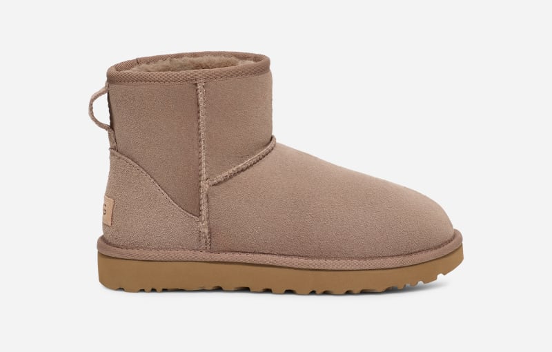 UGG® Classic Mini II Boot for Women in Brown, Size 4, Twinface/Polyester/Leather