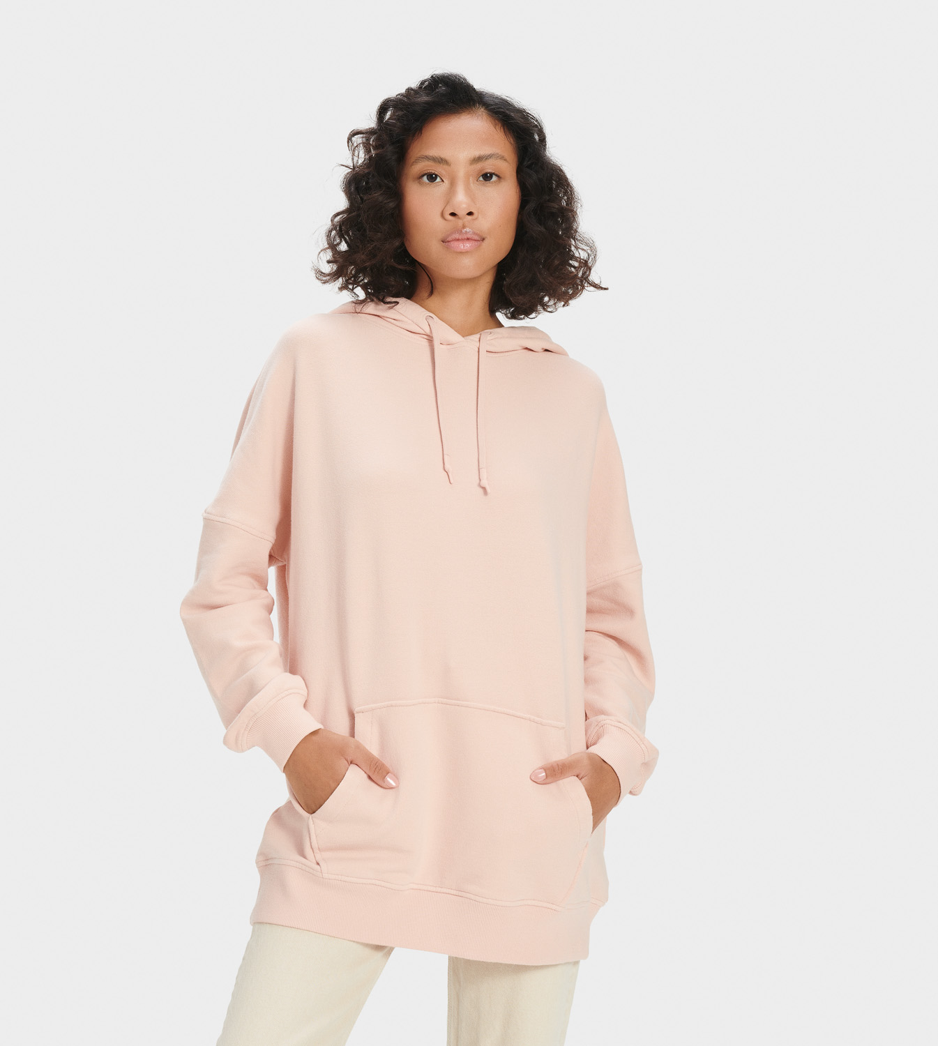 UGG Simone Boyfriend Hoodie for Women in Rosewater, Size Large, Modal