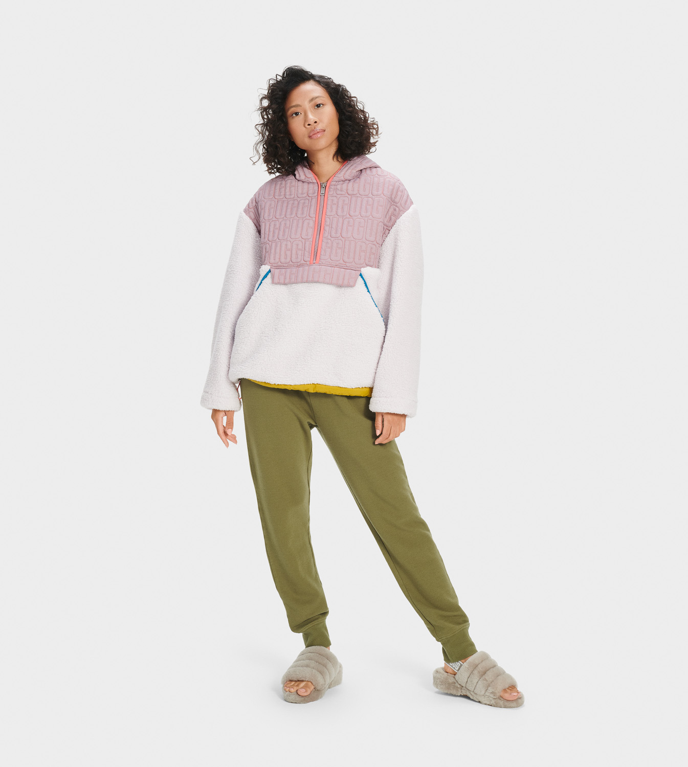 UGG Ericka Relaxed Jogger for Women in Wild Olive, Size Large, Modal