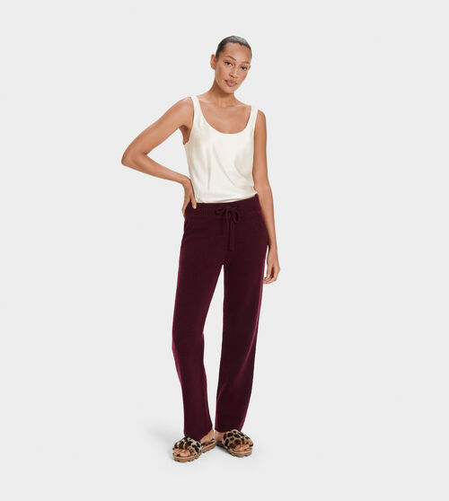 UGG Women's Aida Cashmere Pant in Claret, Size Small