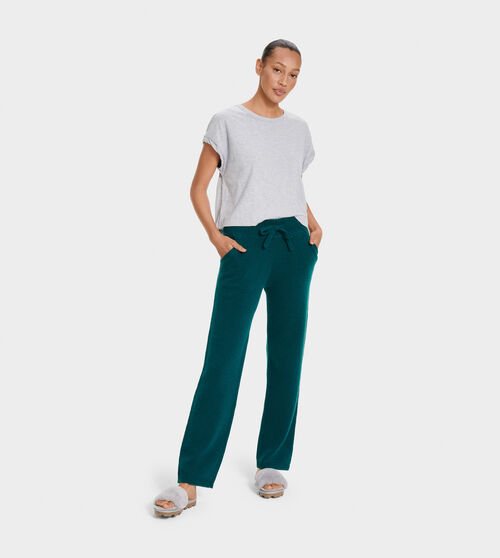 UGG Women's Aida Cashmere Pant in Turquoise, Size Large