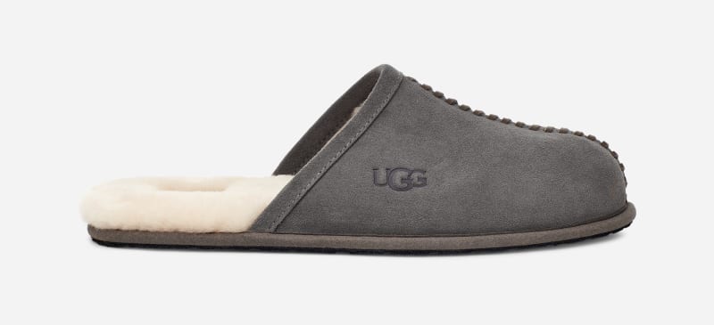 UGG® Scuff Deco Suede Slipper for Men in Grey, Size 13
