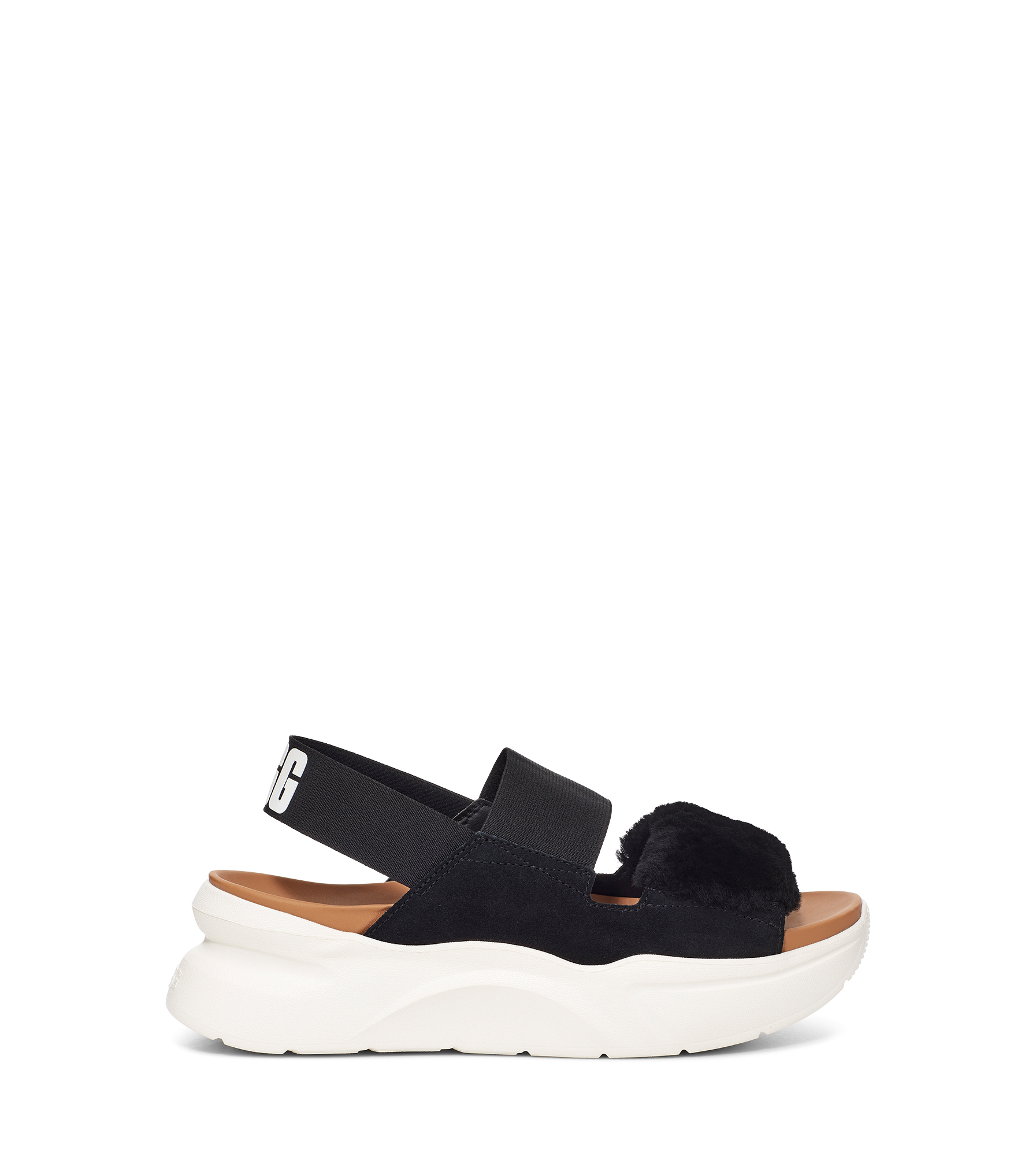 UGG Silverlake II Sandal for Women in Black, Size 7, Shearling