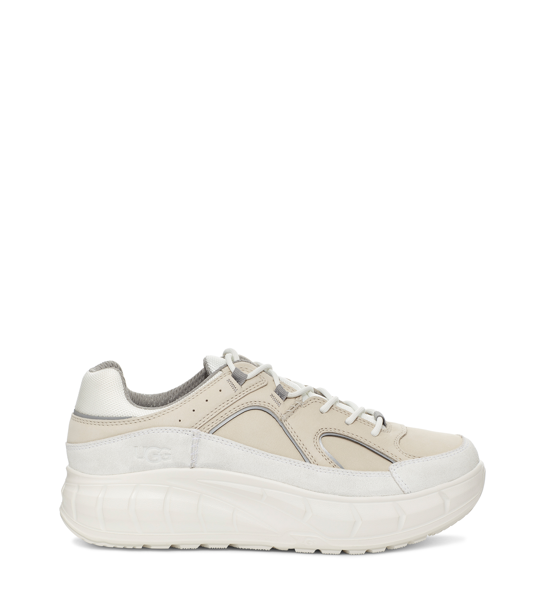 UGG Westsider Low Weather Trainer for Men in White/Seal Nubuck, Size 11