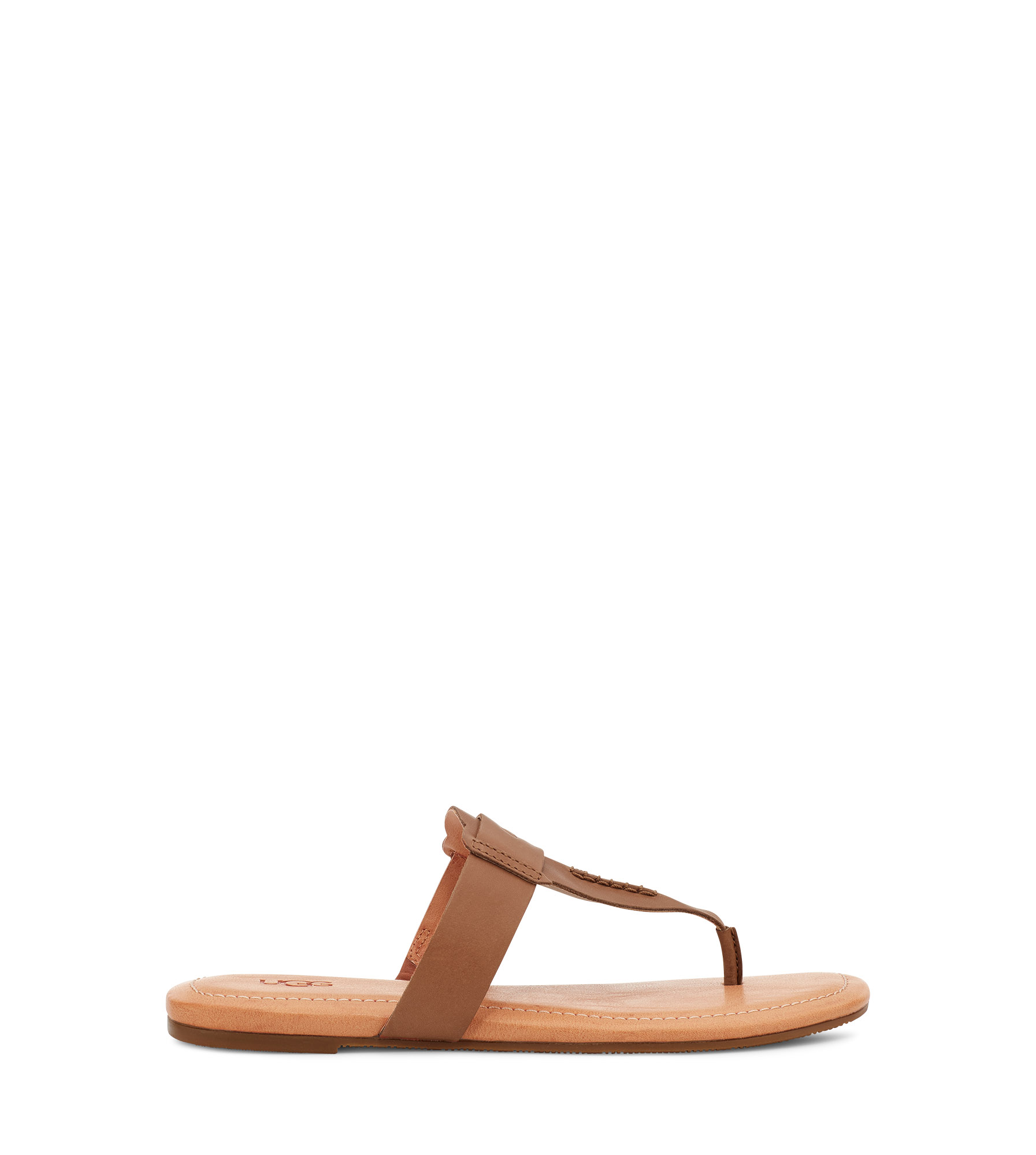UGG Gaila Flip Flop for Women in Tan Leather, Size 3