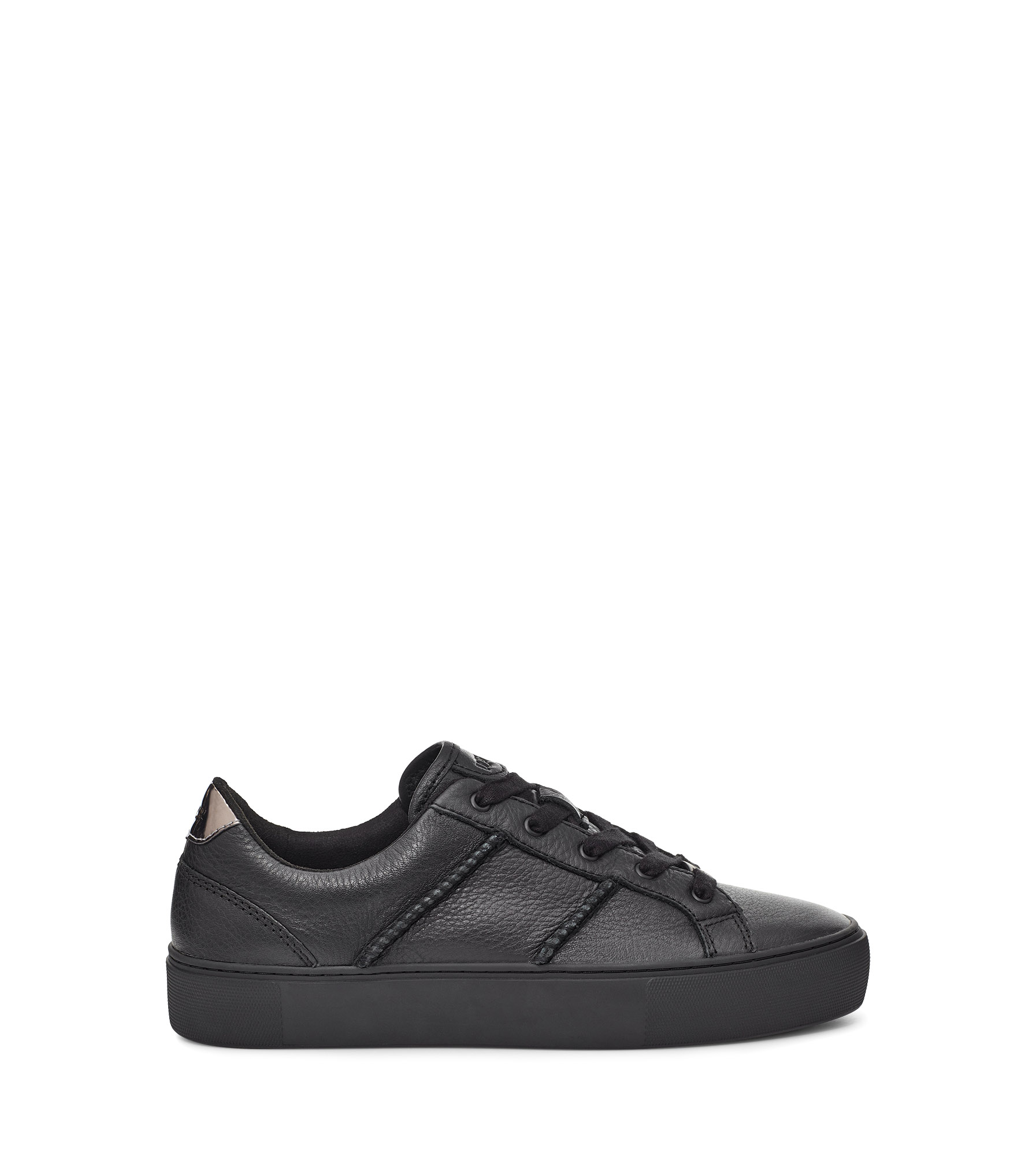 UGG Dinale Trainers for Women in Black Leather, Size 9