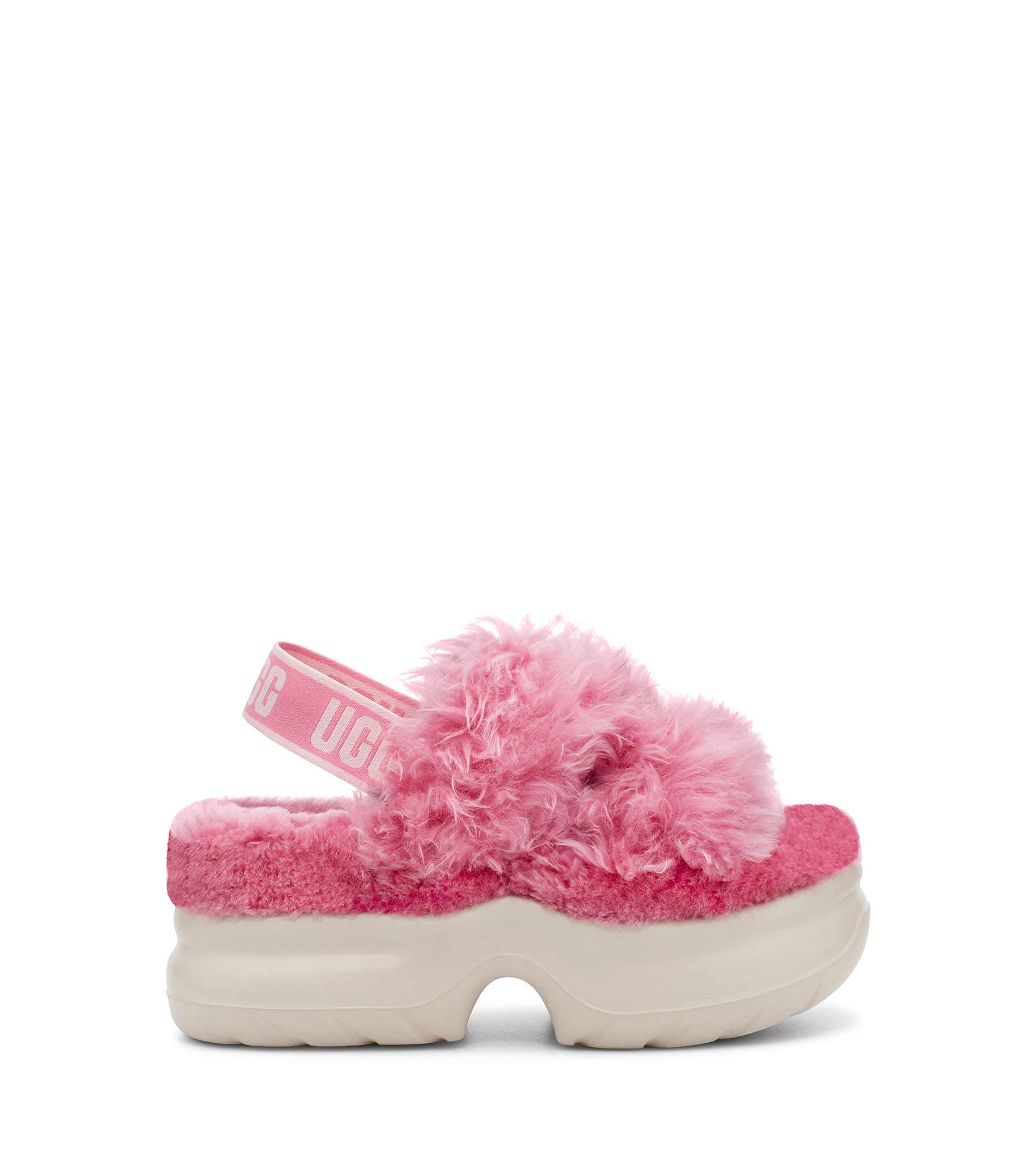 UGG Fluff Sugar Platform for Women in Pink, Size 5, Sustainable