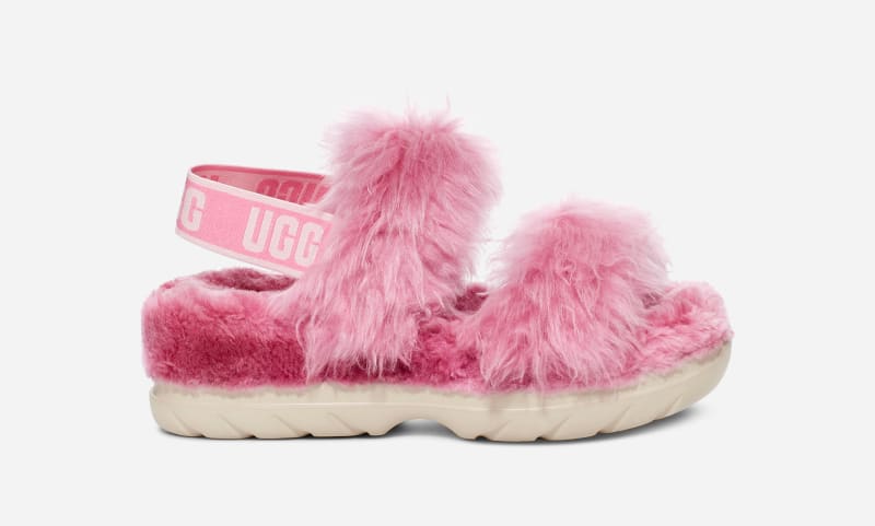 UGG® Fluff Sugar Sandal for Women in Pink, Size 8, Sustainable