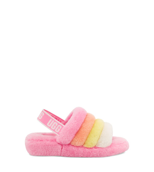 UGG Women's Fluff Yeah Logo Slide, Size 5, Shearling
