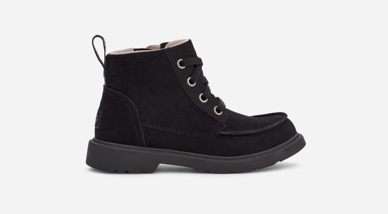 UGG® Chelham Weather Boot for Kids in Black Suede, Size 1