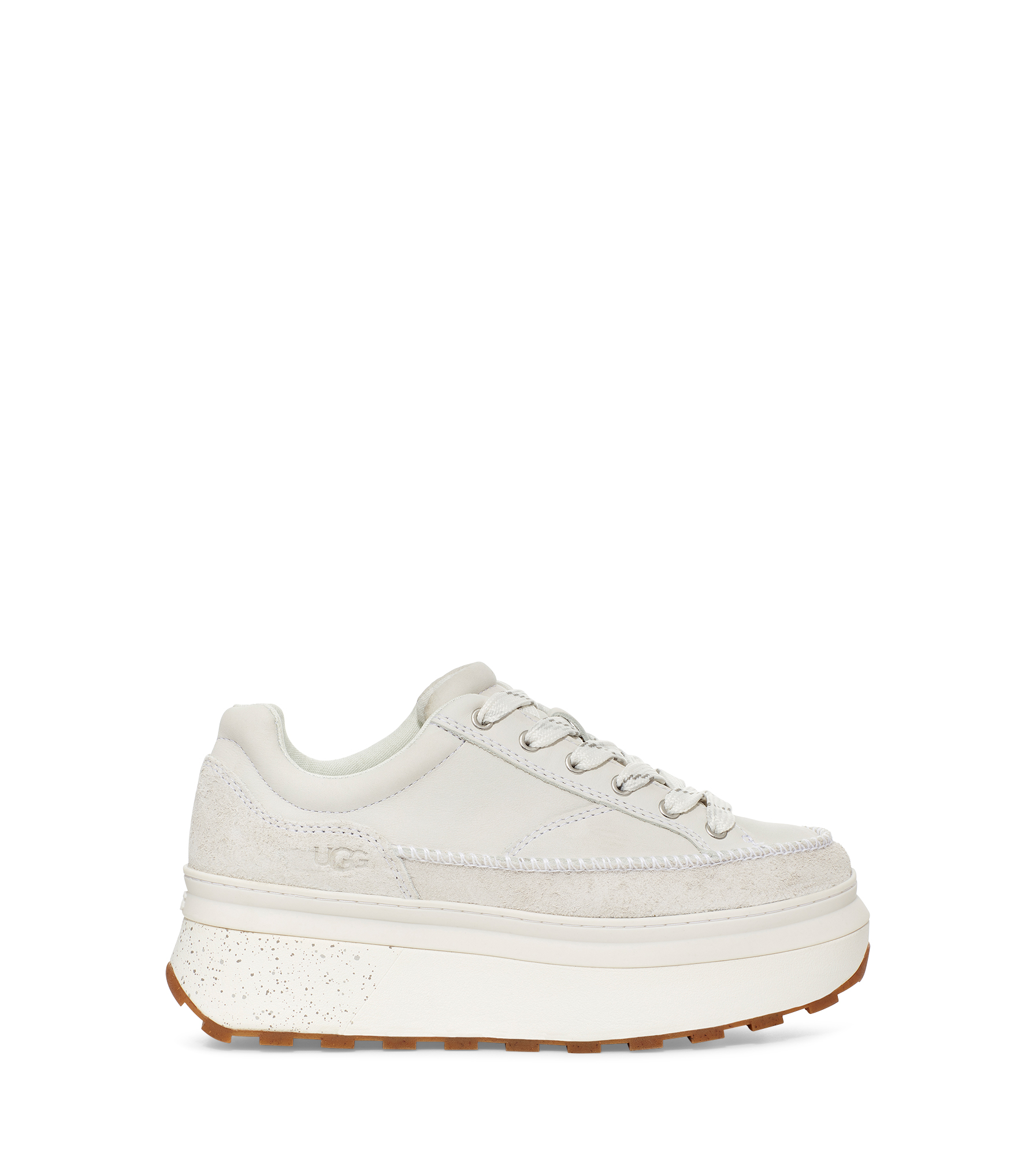 UGG Marin Lace Trainer for Women in White Leather, Size 5