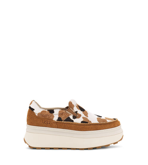 UGG Marin Cow Print Slip On for Women in Chestnut, Size 6