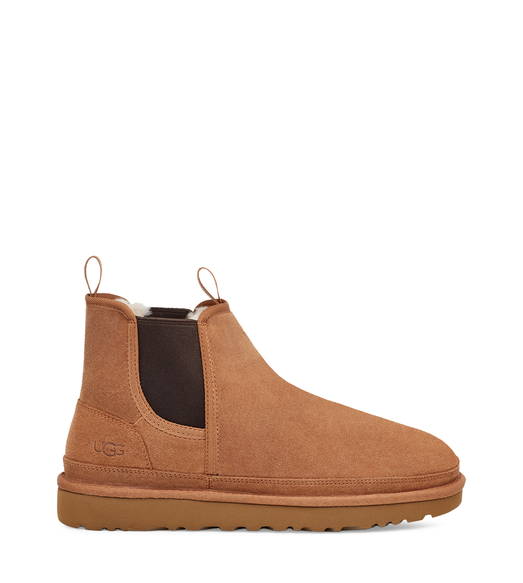 UGG® Neumel Chelsea Boot for Men in Brown, Size 8, Suede/Polyester/Wool