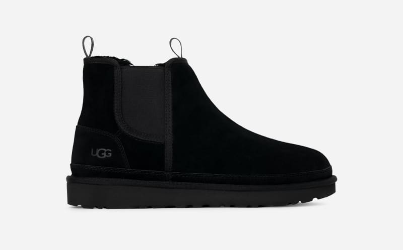UGG® Neumel Chelsea Boot for Men in Black, Size 7, Suede/Polyester/Wool