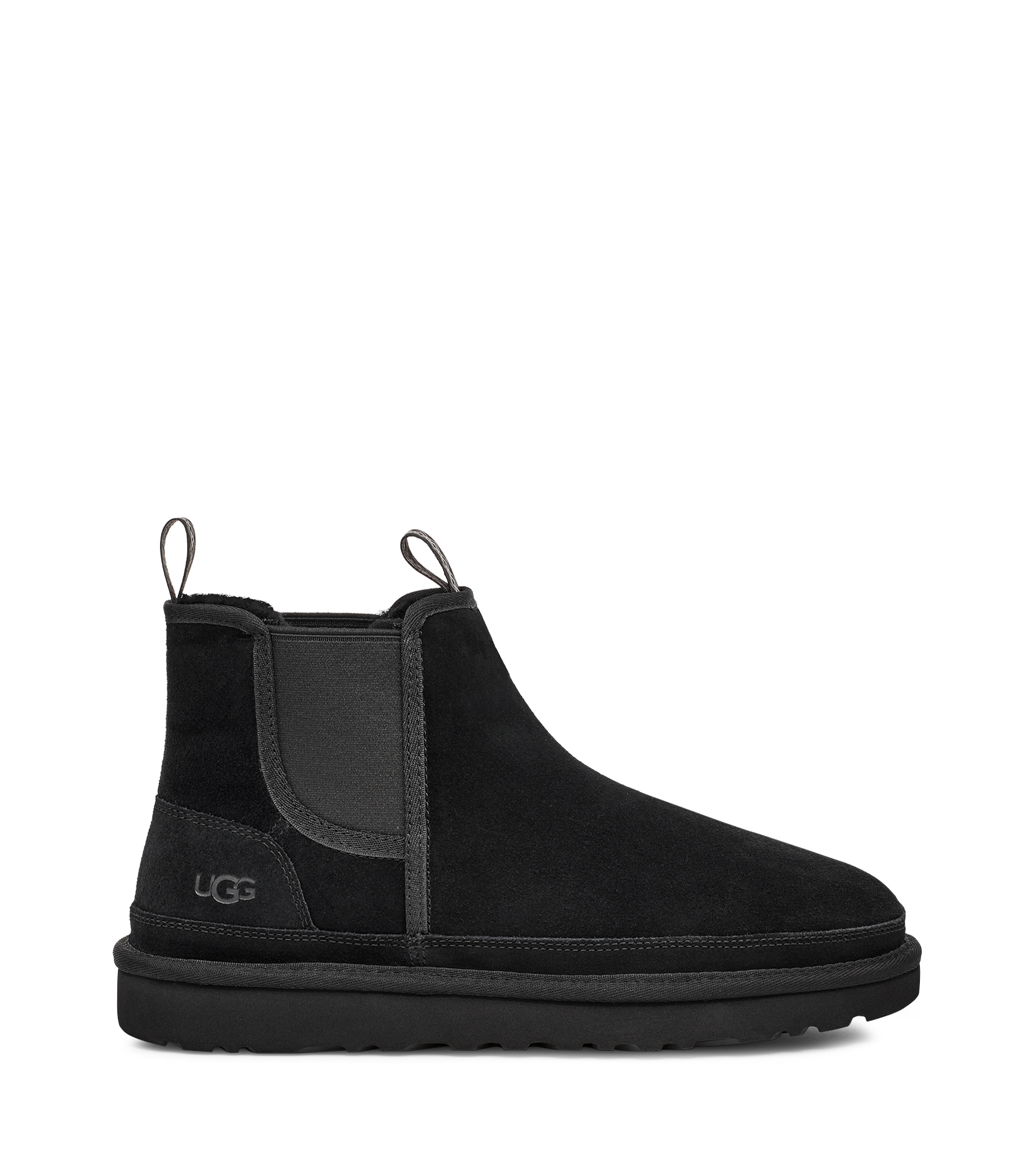 UGG® Neumel Chelsea Boot for Men in Black, Size 11, Suede/Polyester/Wool